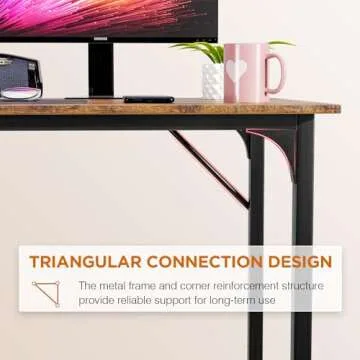 PayLessHere 32/39/47 inch Computer Desk Study Writing Table, Adjustable feet, Modern Furniture for Home Office (1, Brown, 32 inch)