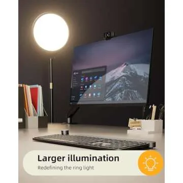 10.5" Ring Light with Stand and Phone Holder - 72" Tripod for iPhone with Light, Professional Led Ringlight for Video Recording/Make up/Streaming, Full Screen Light Ring for YouTube, Tiktok (Black)