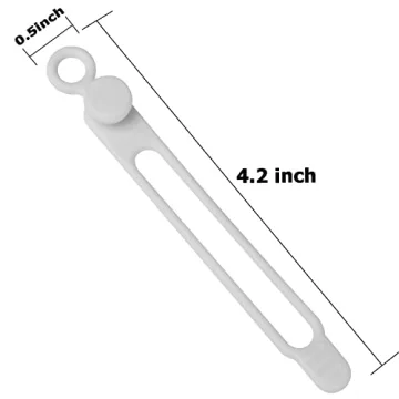 Nearockle 16Pcs Silicone Cable Ties for Organizing Cables