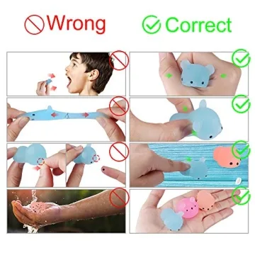Outee 30 Pcs Glow in the Dark Mochi Animal Toys