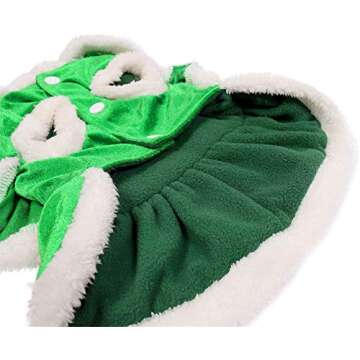 Mogoko Dog Cat Christmas Tree Costume, Funny Pet Cosplay Dress, Puppy Fleece Outfits Warm Clothes for Xmas (XL Size)