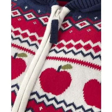 Gymboree Toddler Long Sleeve Zip Up Hoodie in Apple Gray, 18-24 Months