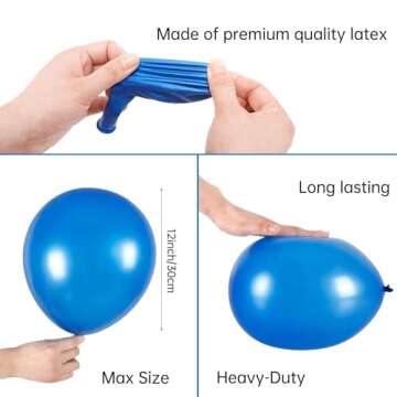 RUBFAC 120 Balloons Assorted Color 12 Inches Rainbow Latex Balloons, 12 Bright Color Party Balloons for Birthday Baby Shower Wedding Party Supplies Arch Garland