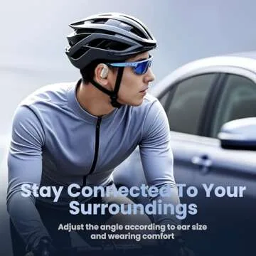 Open Ear Headphones Earbuds wireless - 5.4 Bluetooth Ear Buds with LED Digital Display IPX7 Waterproof, Wireless Headphones Touch Control Air Conduction Stereo Sound with 18.2mm Drivers 80H Playtime