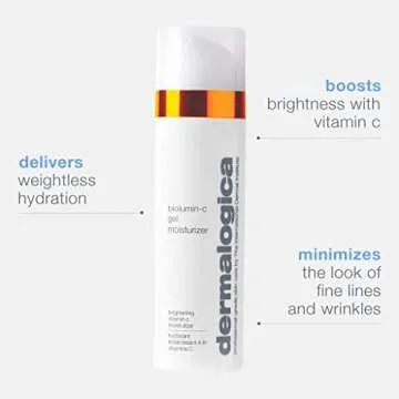 Dermalogica Biolumin-C Gel Moisturizer, Face Moisturizer with Hyaluronic Acid and Vitamin C - Boosts Radiance, Brightens, Provides Weightless Hydration, 1.7 Fl Oz