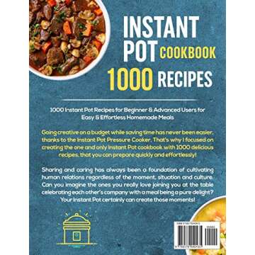The Complete Instant Pot Cookbook: 1000 Recipes For Easy & Delicious Pressure Cooker Homemade Meals