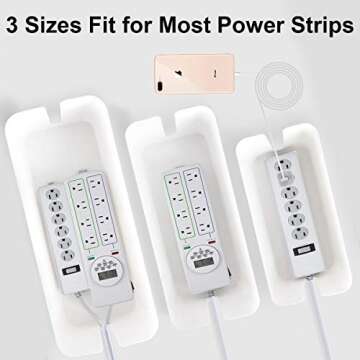 Cable Management Box DUNCHATY 3 Pack Cable Box Organizer with Large Medium Small Cord Hider Box Safe...