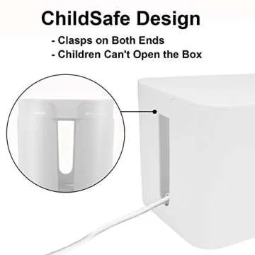 Cable Management Box DUNCHATY 3 Pack Cable Box Organizer with Large Medium Small Cord Hider Box Safe ABS Material for Cover and Hide TV Wires,Computer,Router,USB Hub and Under Desk Power Strip&Cords