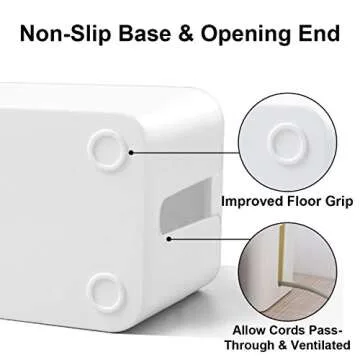 Cable Management Box DUNCHATY 3 Pack Cable Box Organizer with Large Medium Small Cord Hider Box Safe ABS Material for Cover and Hide TV Wires,Computer,Router,USB Hub and Under Desk Power Strip&Cords