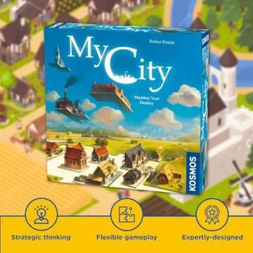 Thames & Kosmos My City | Family – Friendly | Legacy Board Game | Kosmos Games | 2 to 4 Players | Ages 10 and Up | Award Winning Designer Reiner Knizia , Blue