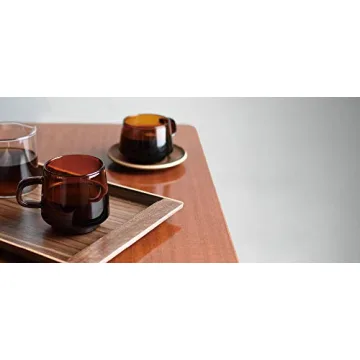 Stunning Amber Glass Cup & Saucer Set for Luxury Drinkware