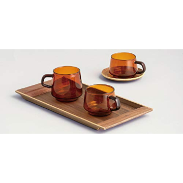 Stunning Amber Glass Cup & Saucer Set for Luxury Drinkware