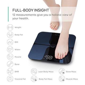 eufy, Smart Scale with Bluetooth, Body Fat Scale, Wireless Digital Bathroom Scale, 12 Measurements, ...