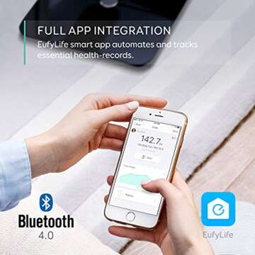 eufy, Smart Scale with Bluetooth, Body Fat Scale, Wireless Digital Bathroom Scale, 12 Measurements, Weight/Body Fat/BMI, Fitness Body Composition Analysis, Black/White, lbs/kg/st