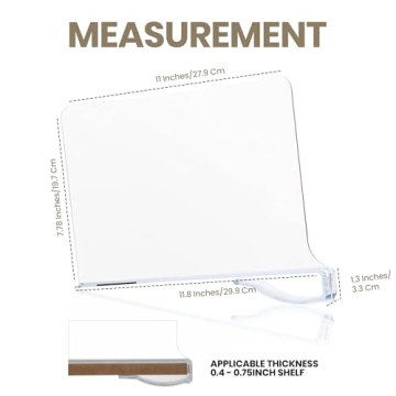 Utopia Home 6 Acrylic Shelf Dividers for Organizing