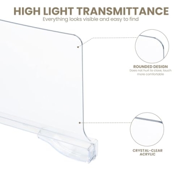 Utopia Home 6 Acrylic Shelf Dividers for Organizing