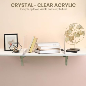 Utopia Home 6 Acrylic Shelf Dividers for Organizing