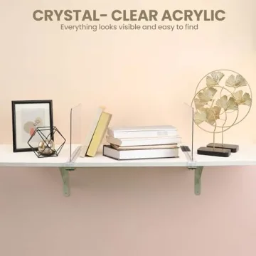 Utopia Home 6 Acrylic Shelf Dividers for Organizing