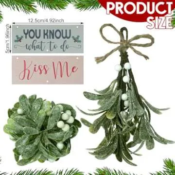 Vercraft 2 Pcs Mistletoe Christmas Decor for Home