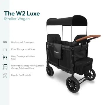 WONDERFOLD W2 Luxe Stroller Wagon for Two Kids