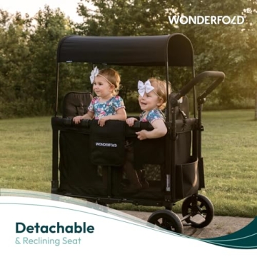 WONDERFOLD W2 Luxe Stroller Wagon for Two Kids