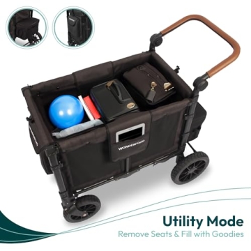WONDERFOLD W2 Luxe Stroller Wagon for Two Kids