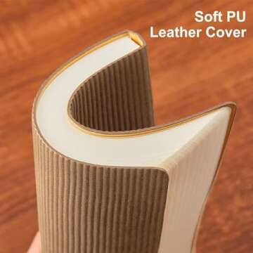 TSFPapier Lined Journal Notebook for Work College Ruled Note Book 5.79"x8.27"A5 PU Leather Daily Journaling 216 Pages for Women Men Writing Home School Supplies Business Khaki