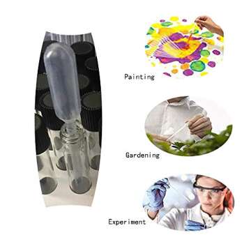 300PCS 1ml Disposable Plastic Clear Liquid Dropper Transfer Pipette Eye Droppers,Volumetric Pipettes,Essential Oils Pipettes