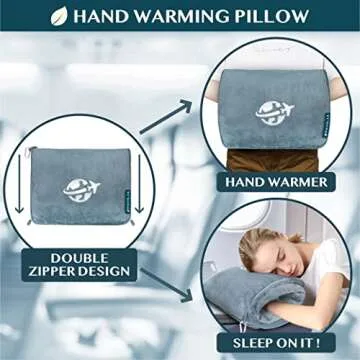 PAVILIA Travel Blanket and Pillow for Cozy Travel Comfort
