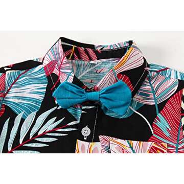 Kimocat Toddler Baby Boys' Summer Casual Shorts Sets Gentleman Overalls Outfits Suits (Blue, 1T, 1_year)