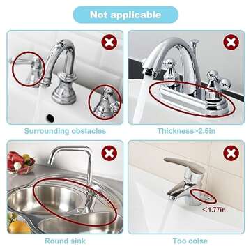 5° Slope Kitchen Sink Splash Guard - Silicone Faucet Mat