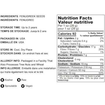 Fenugreek Seeds – Premium Non-GMO Vegan Spice Blend