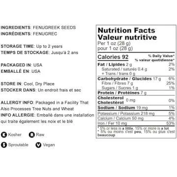 Fenugreek Seeds – Premium Non-GMO Vegan Spice Blend