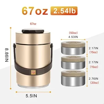 Pawovdeq 67 oz Vacuum Insulated Food Thermos