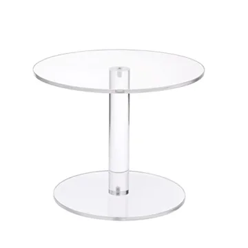 KVMORZE Acrylic Cake Stand - Elegant Clear Round Display for 모든 Occasion