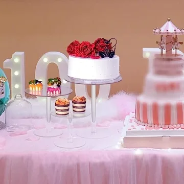Elegant KVMORZE Acrylic Cake Stand for Every Event