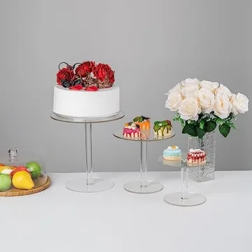 Elegant KVMORZE Acrylic Cake Stand for Every Event