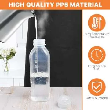 Akamino 16 Oz Condiment Squeeze Bottles, 5 Pack Plastic Squeeze Squirt Bottle with Flip Top Cap, Multipurpose Squirt Bottles for Oil,Hot Sauce,Ketchup,BBQ(2 Silicone Funnel,5 Chalk Labels And 1 Pen)