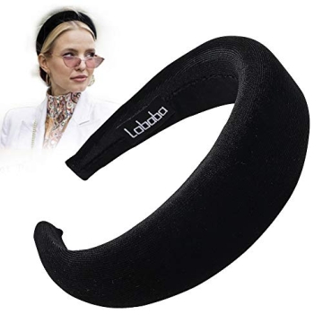 Buy Ivyu Black Velvet Padded Headband for Stylish Comfort