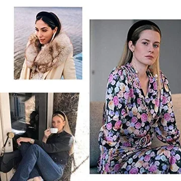 Buy Ivyu Black Velvet Padded Headband for Stylish Comfort