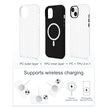 Jusy Cute Polka Dot Case for iPhone 15 - MagSafe Compatible