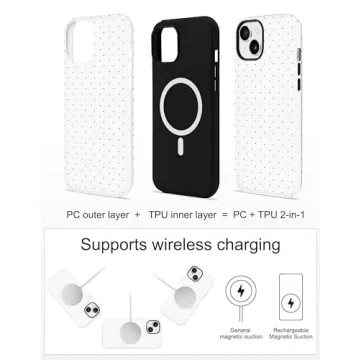 Jusy Cute Polka Dot Case for iPhone 15 - MagSafe Compatible