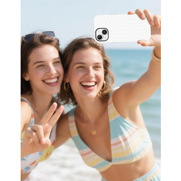 Jusy Cute Polka Dot Case for iPhone 15 - MagSafe Compatible