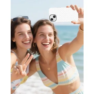 Jusy Cute Polka Dot Case for iPhone 15 - MagSafe Compatible