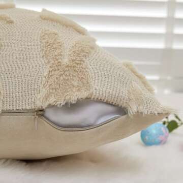 LOMCHEN Easter Pillow Covers Set of 2 Soft Plush