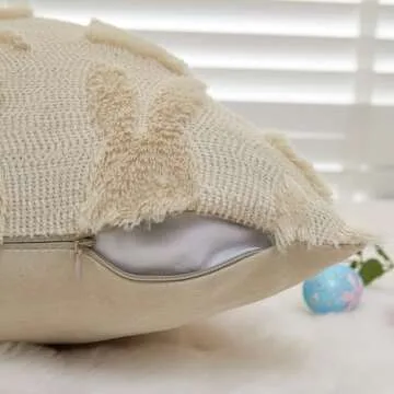 LOMCHEN Easter Pillow Covers Set of 2 Soft Plush