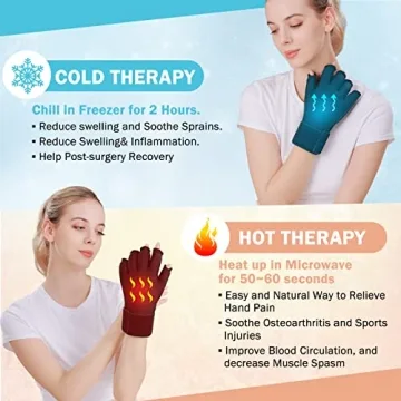 Tolaccea Arthritis Ice Glove for Hand Pain Relief Hot Cold Therapy