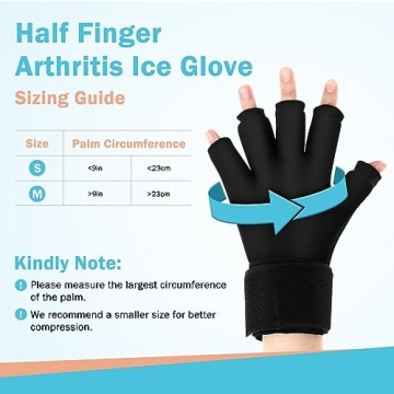 Tolaccea Arthritis Ice Glove for Hand Pain Relief Hot Cold Therapy