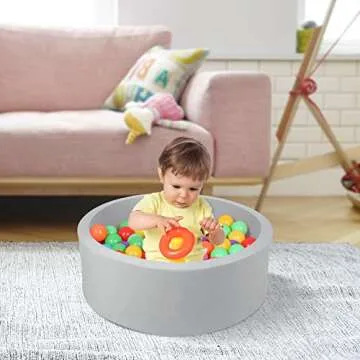 TRENDBOX Small Memory Foam Ball Pit for Toddlers