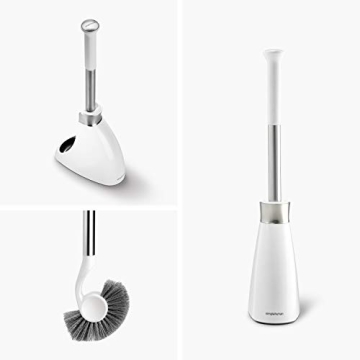 simplehuman Stainless Steel Toilet Brush with Caddy - Drip-Free
